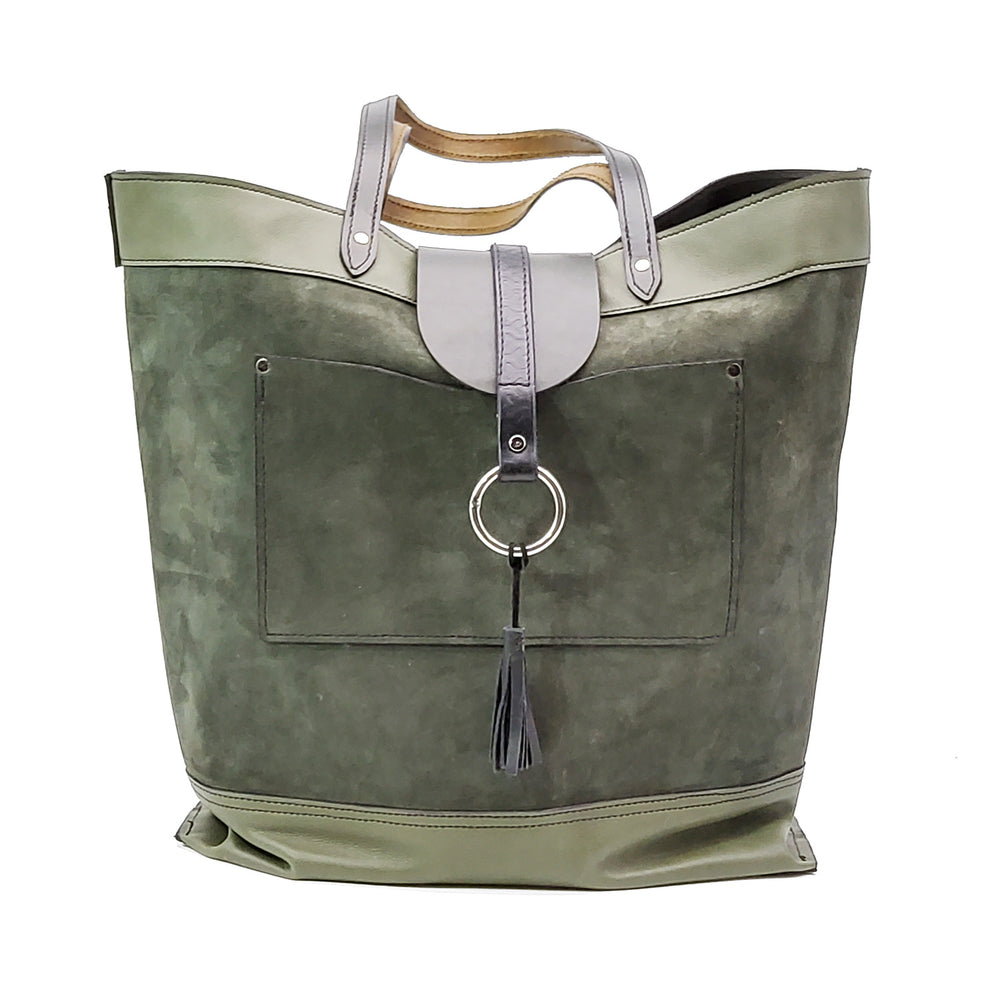 Large Forest Green Tote Bag