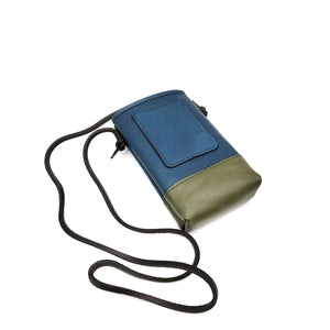 Blue and Green Cell Phone Pouch