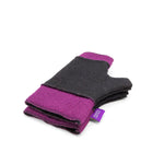 Purple and Black Fingerless Gloves