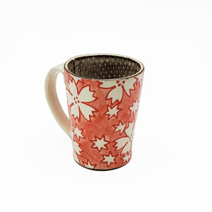 
            
                Load image into Gallery viewer, White and Red Flower Mug 16oz
            
        