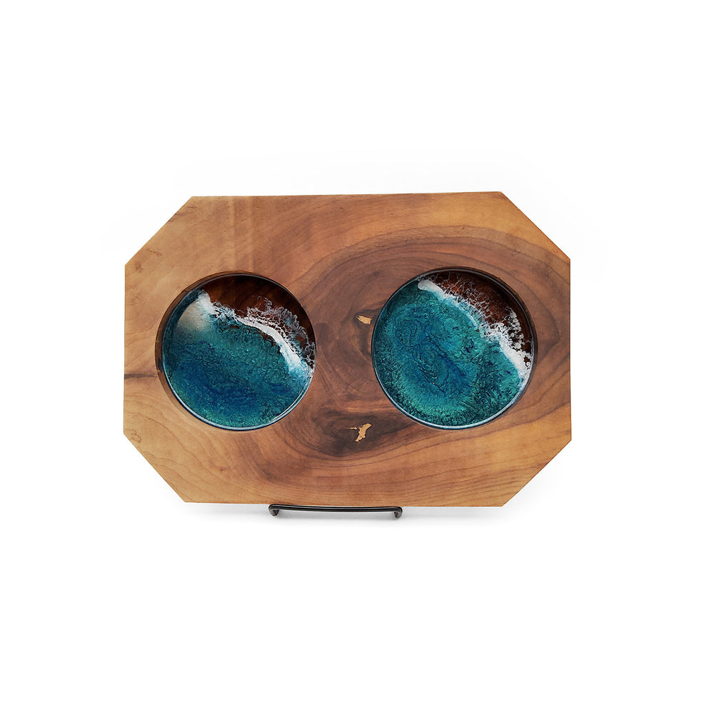 
            
                Load image into Gallery viewer, Blue Resin Double Coaster
            
        