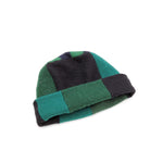 Green and Black Patchwork Pillbox Hat
