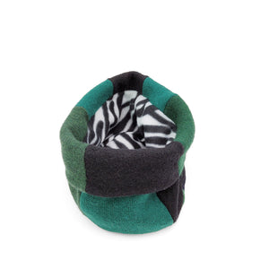 Green and Black Patchwork Pillbox Hat