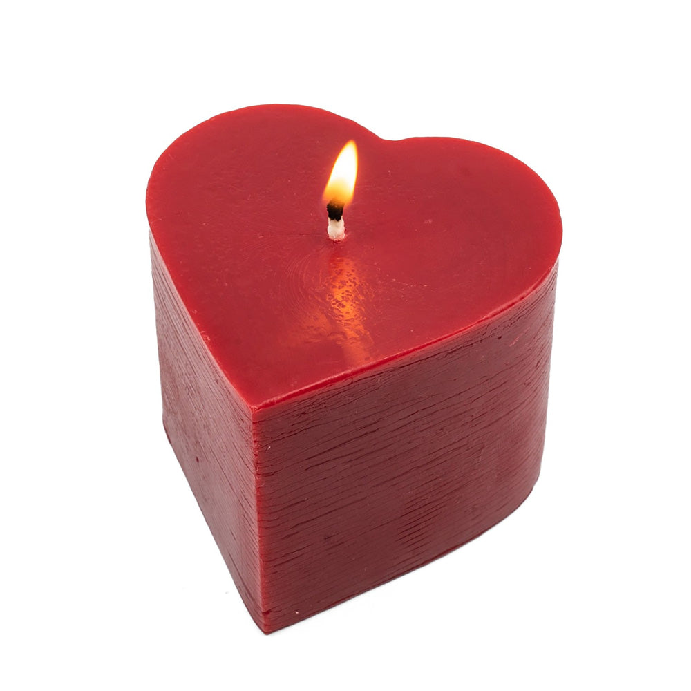 Large Red Heart Candle