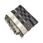 Black and White Loom Woven Area Rug