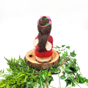 
            
                Load image into Gallery viewer, Felted Fairy With A Crown of Roses
            
        