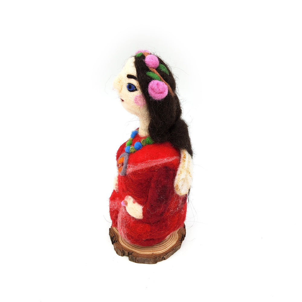 Felted Fairy With A Crown of Roses