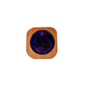 Rounded Square Purple Resin Coaster