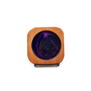 Rounded Square Purple Resin Coaster