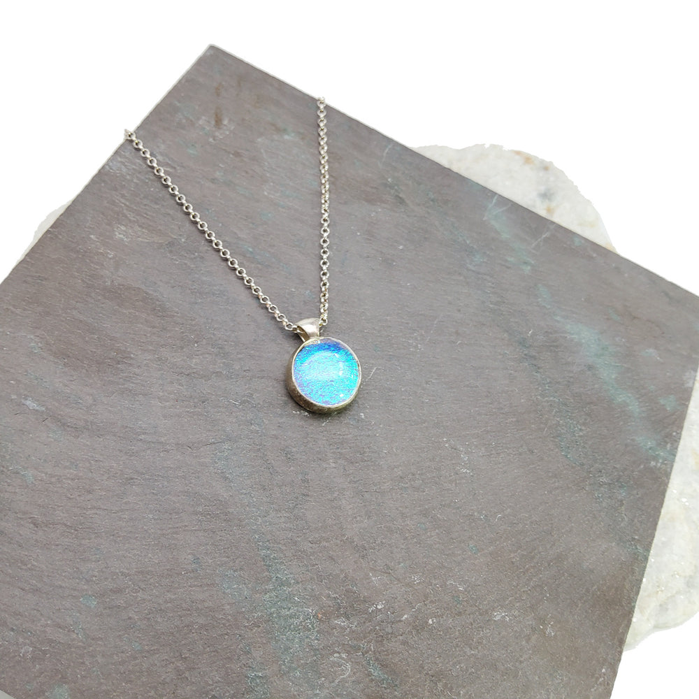 Round Dichronic Glass Necklace