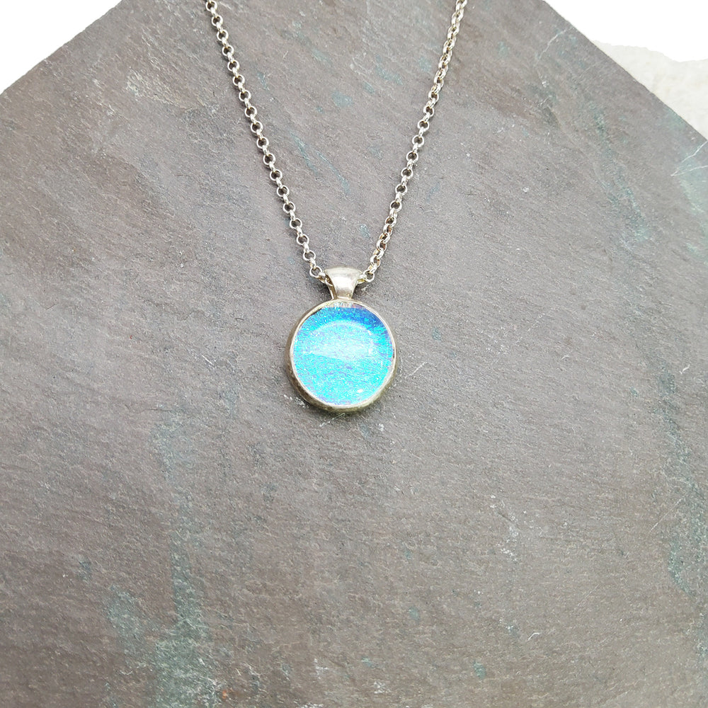 Round Dichronic Glass Necklace