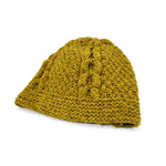 Chartreuse Cable Knit Hat