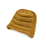 Brown Mustard Knit Hat