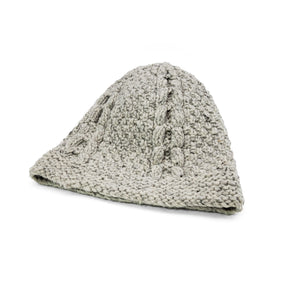 Light Grey Cable Knit Hat