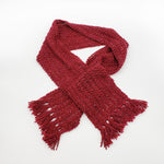 Deep Red Knit Scarf