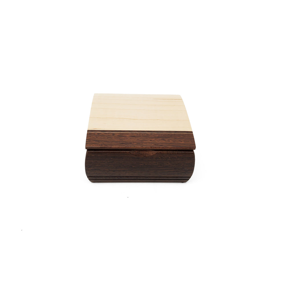 
            
                Load image into Gallery viewer, Curly Maple and Wenge Jewelry Box
            
        