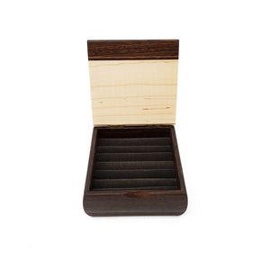 
            
                Load image into Gallery viewer, Curly Maple and Wenge Jewelry Box
            
        